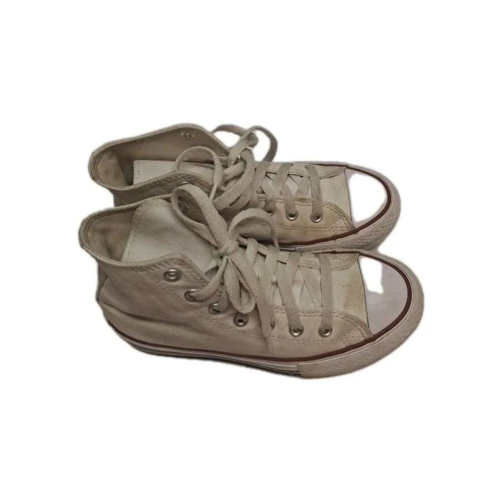 CONVERSE ALLSTAR Youth 3 White High Tops Chuck Taylor Casual Sneakers Shoes